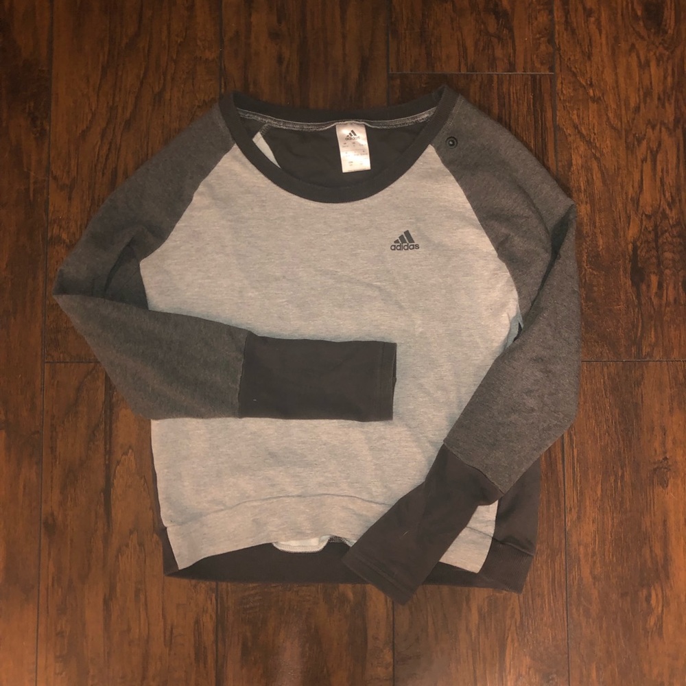 Adidas Color Block Shirt/Sweatshirt.